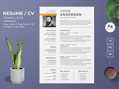 Resume/CV Template-03 by BdThemes on Dribbble