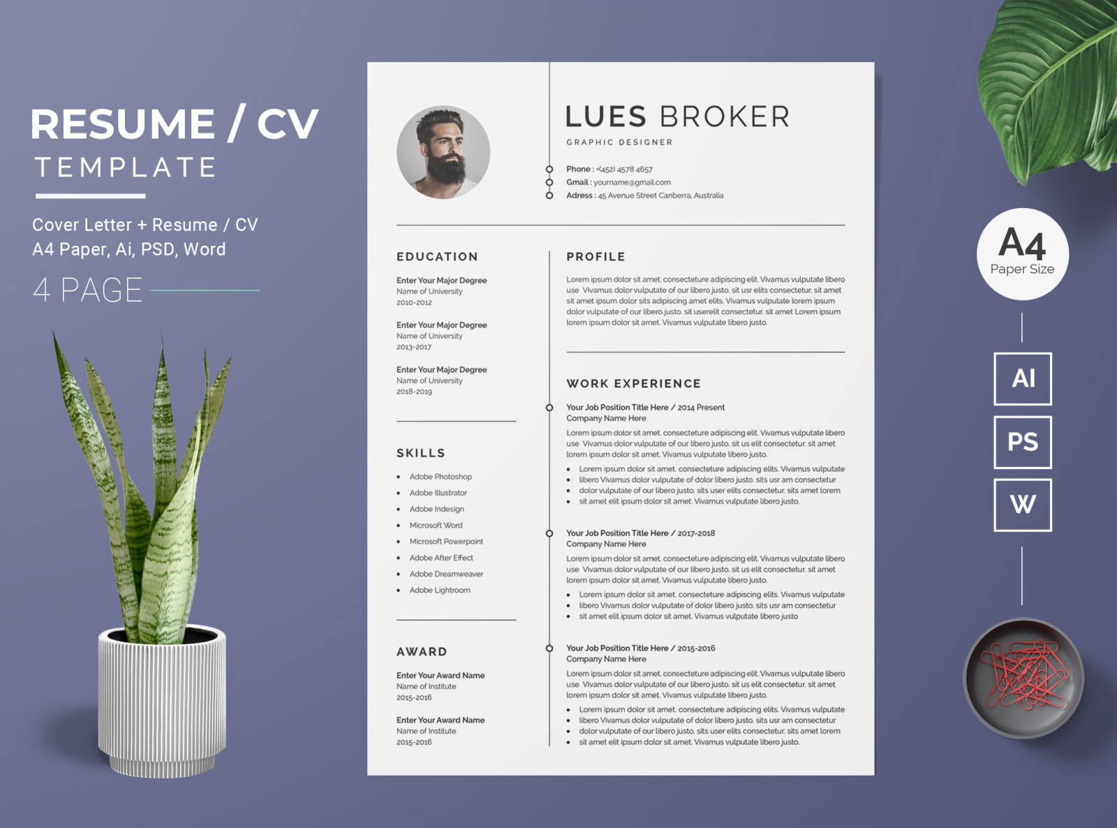 Resume/CV Template-06 by BdThemes on Dribbble