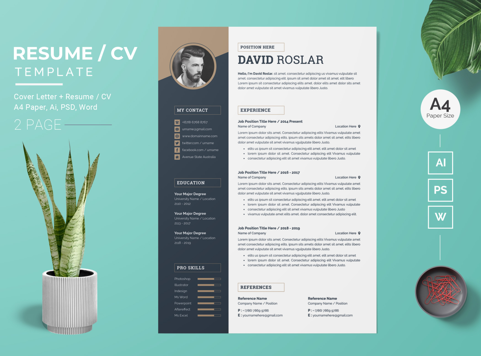 Resume/CV Template-13 by BdThemes on Dribbble