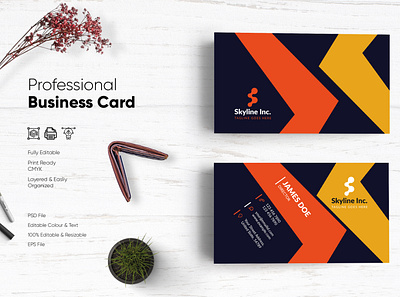 Modern Visiting Card Design-38 design flat design modern design professional business card professional design visiting card visiting card design visitingcard