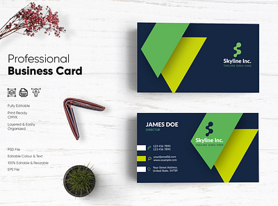 Modern Visiting Card Design-39 design flat design modern design professional business card professional design visiting card visiting card design visitingcard