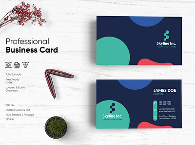 Modern Visiting Card Design-40 design flat design modern design professional business card professional design visiting card visiting card design visitingcard