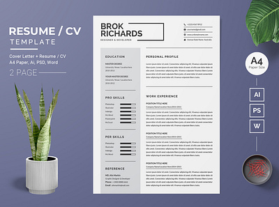 Resume/CV Template-34 cv resume