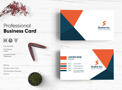 Modern Visiting Card Design-50 design flat design modern design professional business card professional design visiting card visiting card design visitingcard