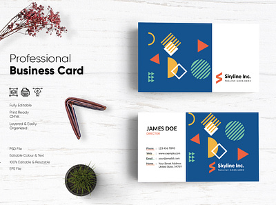 Modern Visiting Card Design-53 design flat design modern design professional business card professional design visiting card visiting card design visitingcard