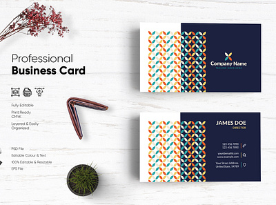 Modern Visiting Card Design-65 design flat design modern design professional business card professional design visiting card visiting card design visitingcard