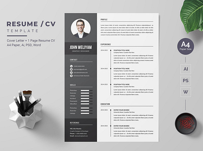 Resume/CV Template-46 design flat design modern design professional business card professional design visiting card visiting card design visitingcard