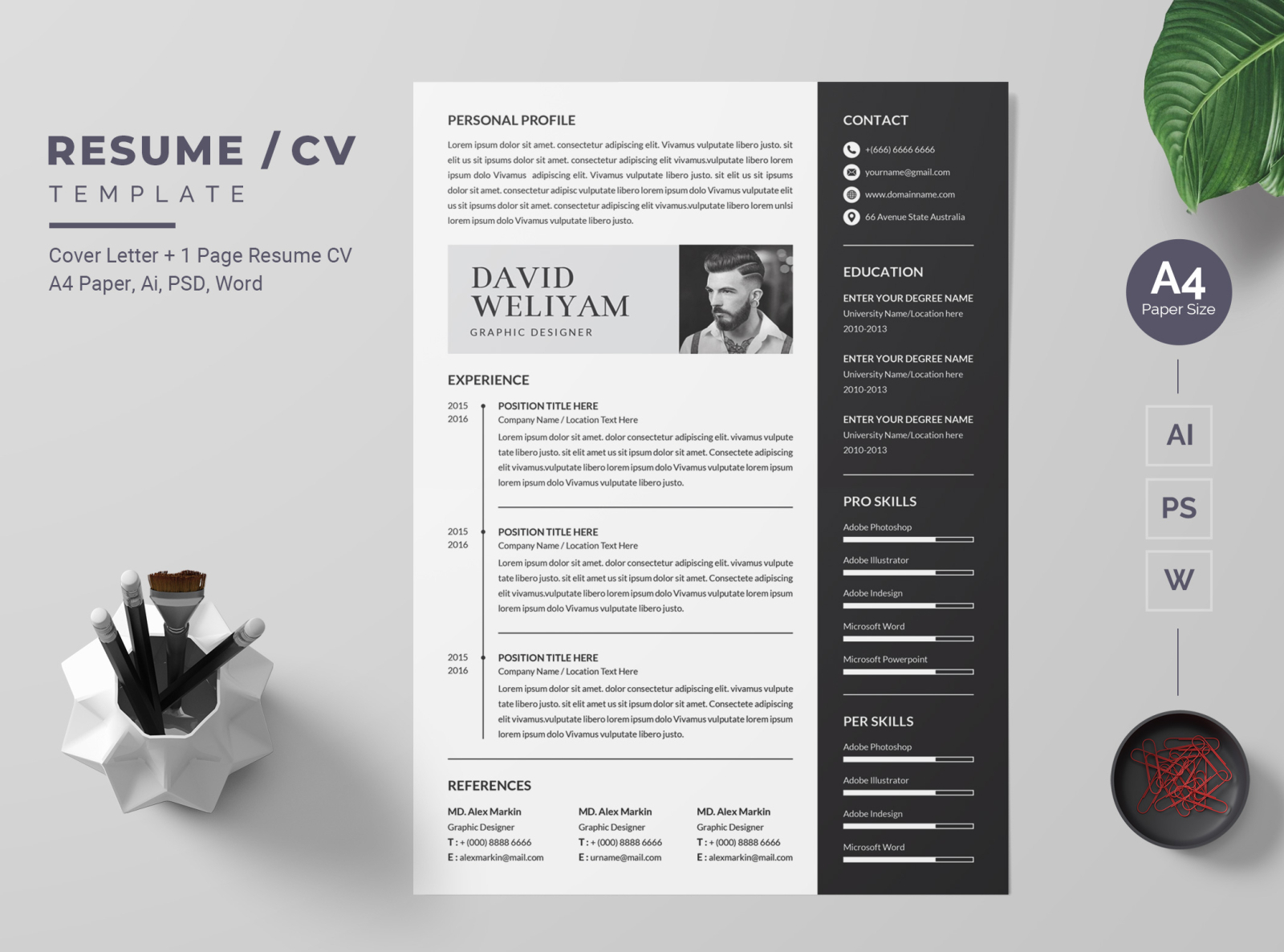 Modern Resume-09 By Bdthemes On Dribbble