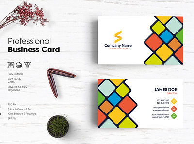 Modern Visiting Card Design-69 design flat design modern design professional business card professional design visiting card visiting card design visitingcard