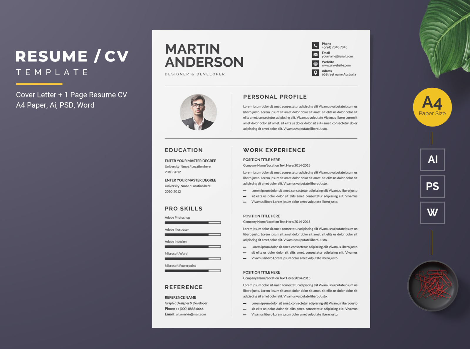 Modern Resume-12 by BdThemes on Dribbble