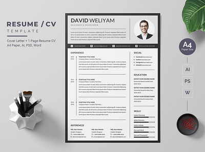 Modern Resume-14 cv modern design professional design resume