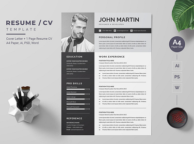 Modern Resume-15 cv modern design professional design resume