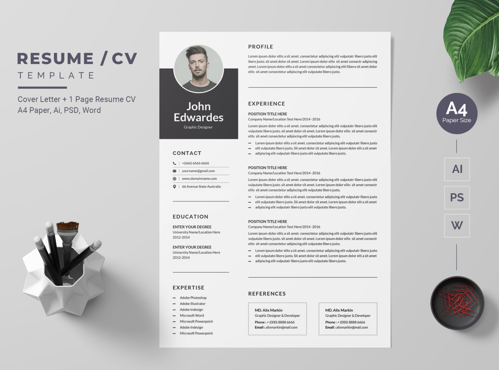 Modern Resume-16 by BdThemes on Dribbble