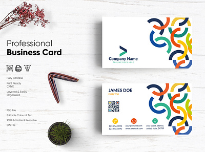 Modern Visiting Card Design-75 design flat design modern design professional business card professional design visiting card visiting card design visitingcard