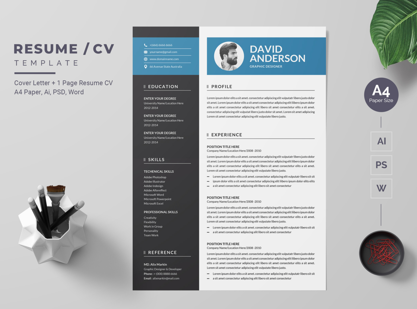 Modern Resume-18 by BdThemes on Dribbble