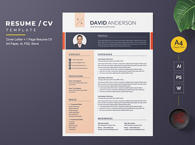 Modern Resume-21 design flat design modern design professional business card professional design visiting card visiting card design visitingcard