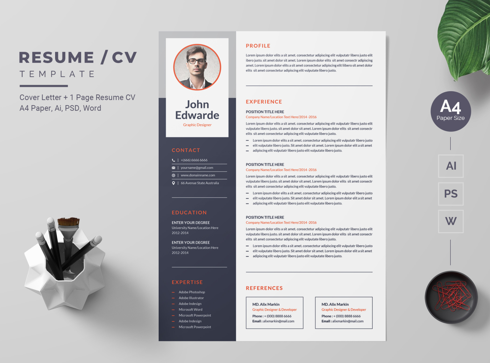 Modern Resume-22 by BdThemes on Dribbble