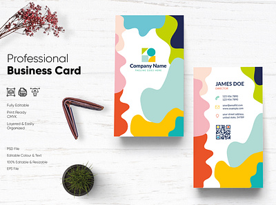 Modern Visiting Card Design-79 flat design modern design professional business card professional design visiting card visiting card design visitingcard