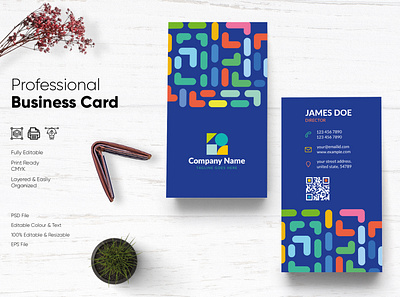 Modern Visiting Card Design-80 design flat design modern design professional business card professional design visiting card visiting card design visitingcard