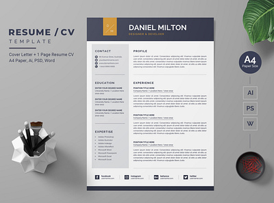 Modern Resume-24 cv modern design professional design resume