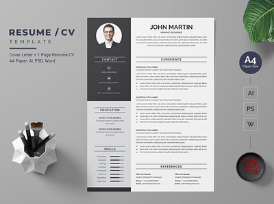 Modern Resume-28 cv modern design professional design resume