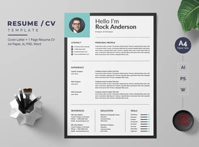Modern Resume-30 cv modern design professional design resume