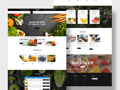 Food Service Landing Page Design food landing page modern design professional design ui