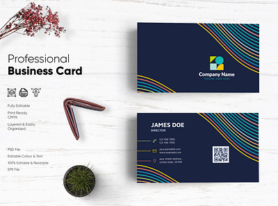 Modern Visiting Card Design-87 design flat design modern design professional business card professional design visiting card visiting card design visitingcard