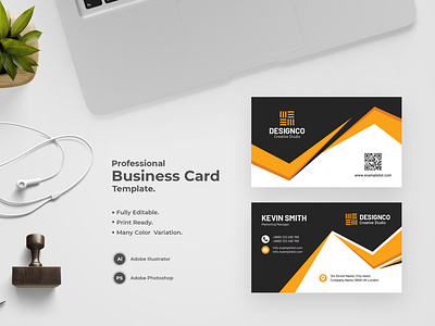 Professional Business Card-04 design flat design modern design professional business card professional design visiting card visiting card design visitingcard