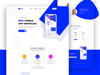 Eapp - Modern looking app landing page app landing app landing page bdthemes design flat design hand crafted landing page modern design page builder template ui ui ux design ui design ui ux website