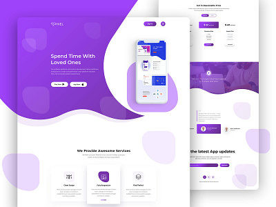 Pixel clean and modern app landing page app landing page app template element pack pro elementor page builder flat design landing page modern design page builder website template