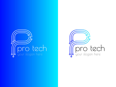 pro tech : technology relate logo logo logo design tech logo