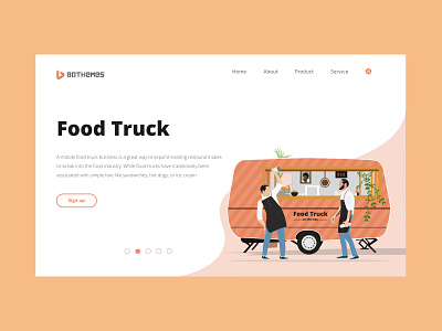 Food Truck - Street food bdthemes flat design illustration modern design