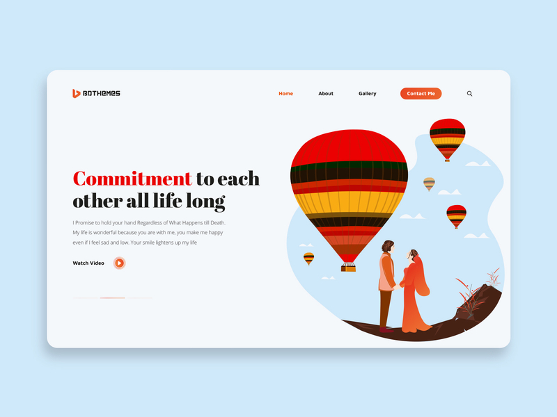 Commitment marriage - free theme flat design illustration webdesign