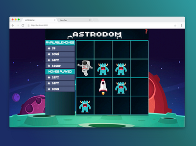 Space Themed Game Interface app css css grid design full stack game app game design game interface games gaming html html5 javascript react space ui design ux web application web design web game