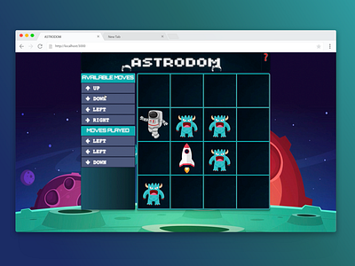 Space Themed Game Interface