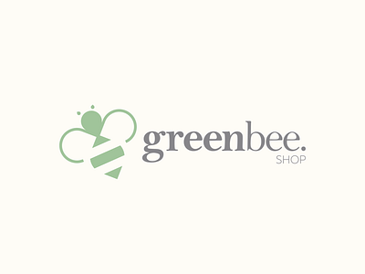 Greenbee Shop. bee branding color design ecofriendly ecologic green logo