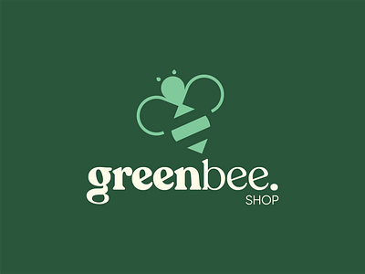 Greenbee bee branding cmyk design ecofriendly green logo sustentable