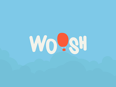 WOOSH Hot Air Balloon. branding dailylogo dailylogochallenge design hot hair balloon logo woosh