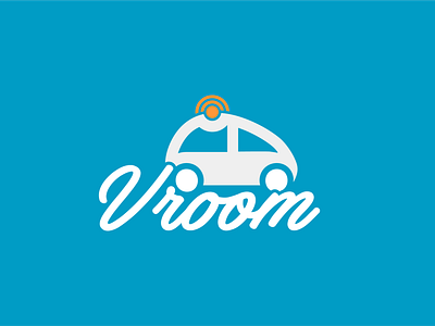VROOM Driverless Car. branding dailylogo dailylogochallenge design driverless car logo vroom