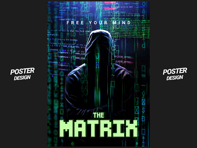 The Matrix Poster Design design glitch matrix photoshop poster poster a day poster art poster collection poster design