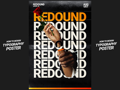 Redound Poster Design design illustration photoshop poster poster a day poster art poster collection poster design text effect typo typography