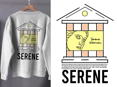 Streetwear Sweater Serene Woman Statue cloth clothes clothing design doodles illustration photoshop shirt streetwear sweater sweater design
