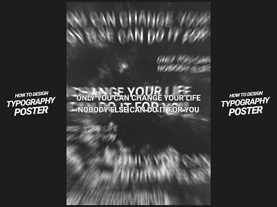 Blurry and Zoom Typography blurry blurry text design graphic design photoshop poster poster a day poster art poster collection poster design text effect typo typography zoom
