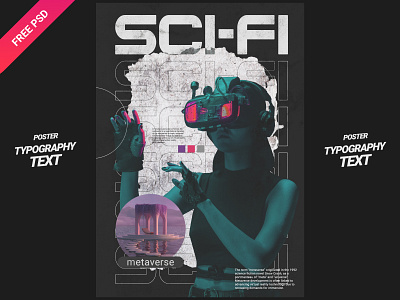 Typography Sci-fi Metaverse Concept