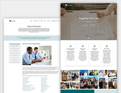 Comrise Website business clean elementor elementor pro employees grey hiring modern sleek staffing teal website website design website design company white wordpress wordpress design