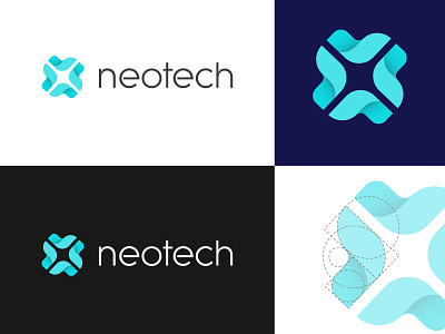 Neotech Logo Design geometric logo logo design logodesign shapes tech technology technology logo