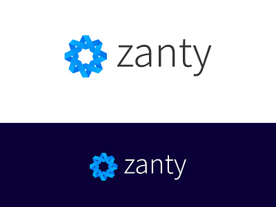 Zanty Logo and Branding geometric logo logo design medical medical logo ribbon shapes tech logo technology