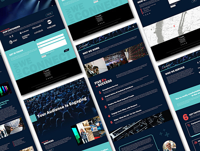 LiveAV Website Design audio audio visual dark dark blue entertainment shows technology visual website website design