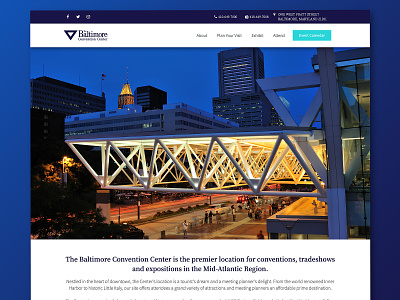 Baltimore Convention Center Website Redesign